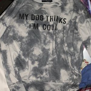 my dog thinks i’m cool sweatshirt